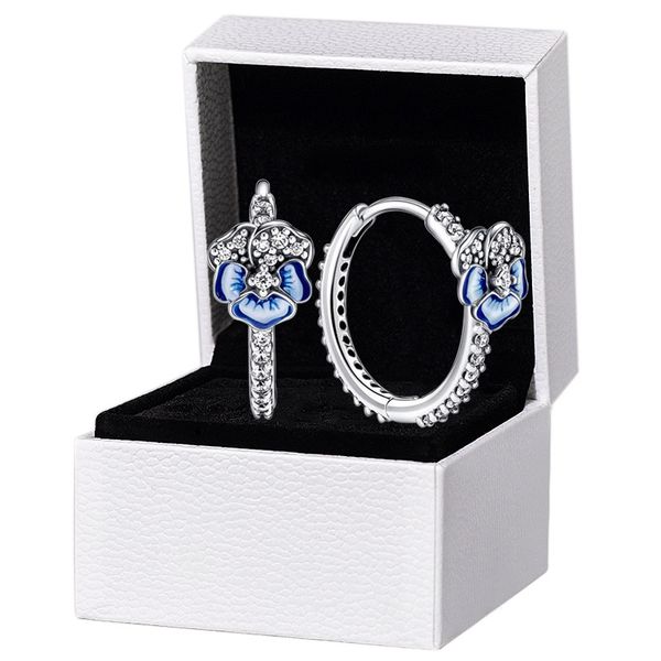 blue pansy flower hoop earrings for pandora real sterling silver wedding party jewelry for women girlfriend gift cz diamond designer earring, Golden;silver
blue pansy flower hoop earrings for pandora real sterling silver wedding party jewelry for women girlfriend gift cz diamond designer earring, Golden;silver