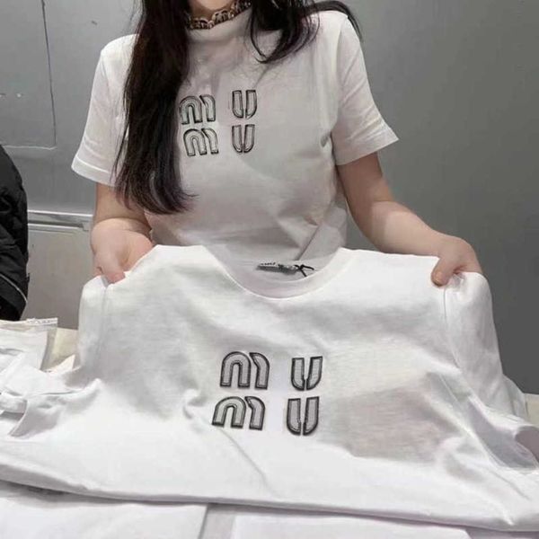 summer short-sleeved t shirt women sweatshirt letter embroidered t-shirt designer tshirt womens casual round neck pullover shirts 889, White
summer short-sleeved t shirt women sweatshirt letter embroidered t-shirt designer tshirt womens casual round neck pullover shirts 889, White