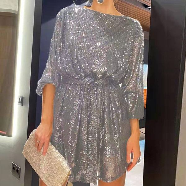 skirts sequin dres holiday party beaded o neck long sleeve lace up wrap dresses with belt ruched clubwear gitter vestidos 230308, Black
skirts sequin dres holiday party beaded o neck long sleeve lace up wrap dresses with belt ruched clubwear gitter vestidos 230308, Black