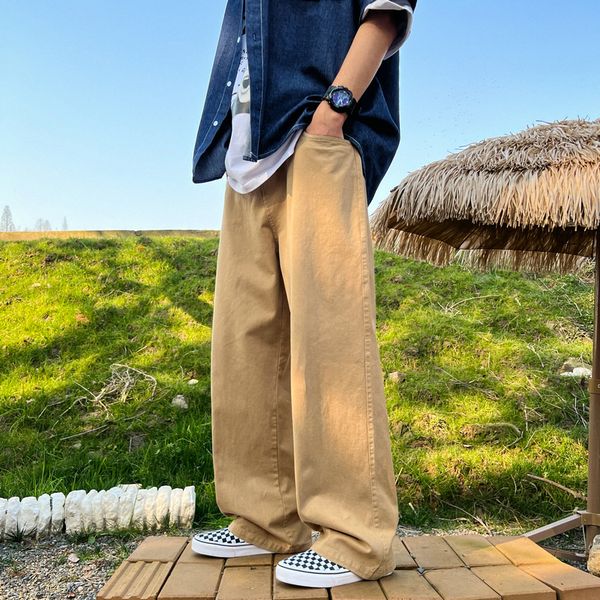 women's pants s fashion long oversized men streetwear clothing solid cotton straight trousers khaki white green casual man 230308, Black;white
women's pants s fashion long oversized men streetwear clothing solid cotton straight trousers khaki white green casual man 230308, Black;white
