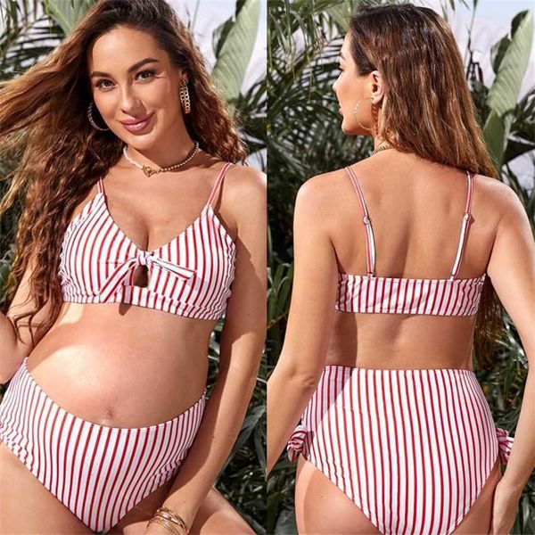 pregnant women's striped swimsuit with simple design split belly covering loose supporting beach straight, White;black
pregnant women's striped swimsuit with simple design split belly covering loose supporting beach straight, White;black
