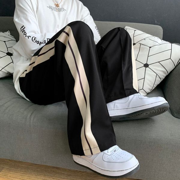 women's pants s ins style design sense niche striped draped casual men's high street fashion brand wide leg straight sports spring, Black;white
women's pants s ins style design sense niche striped draped casual men's high street fashion brand wide leg straight sports spring, Black;white