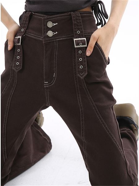 women's jeans vintage y2k brown flare pockets kawaii trousers streetwear women casual low waisted aesthetic grunge fairycore joggers 90, Blue
women's jeans vintage y2k brown flare pockets kawaii trousers streetwear women casual low waisted aesthetic grunge fairycore joggers 90, Blue