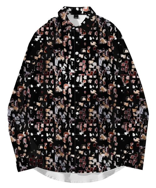 men's long sleeve shirts jacket personality exaggerated 3d digitally printed shirts button-down-shirts for men slouchy cozy loose shirt, White;black
men's long sleeve shirts jacket personality exaggerated 3d digitally printed shirts button-down-shirts for men slouchy cozy loose shirt, White;black