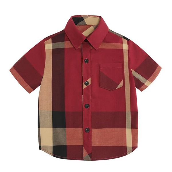 Cute Baby Boys Plaid Shirts Summer Kids Short Sleeve Shirt Cotton Children Turn-down Collar Shirt Child Tops Tees 3-8 Years, Red
Cute Baby Boys Plaid Shirts Summer Kids Short Sleeve Shirt Cotton Children Turn-down Collar Shirt Child Tops Tees 3-8 Years, Red
