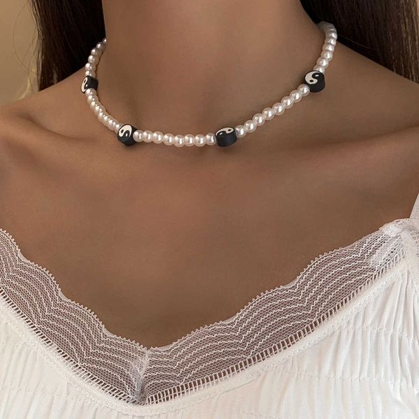 pendant necklaces pearl soft clay bagua tai chi necklace beads choker women neck chain jewelry for girls egirl punk unusual necklaces 2021 t, Silver
pendant necklaces pearl soft clay bagua tai chi necklace beads choker women neck chain jewelry for girls egirl punk unusual necklaces 2021 t, Silver