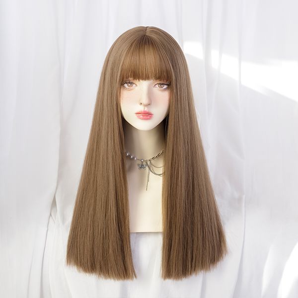 synthetic wig asian fashion lolita everyday women's honey tawny long straight hair, Black
synthetic wig asian fashion lolita everyday women's honey tawny long straight hair, Black