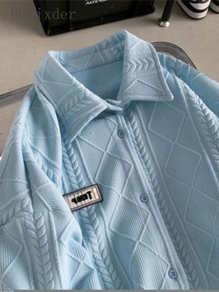 men blends gmiixder high end waffle lapel shirt cardigan men women spring autumn long sleeve loose trend diamond button up jacket 230308, Black
men blends gmiixder high end waffle lapel shirt cardigan men women spring autumn long sleeve loose trend diamond button up jacket 230308, Black