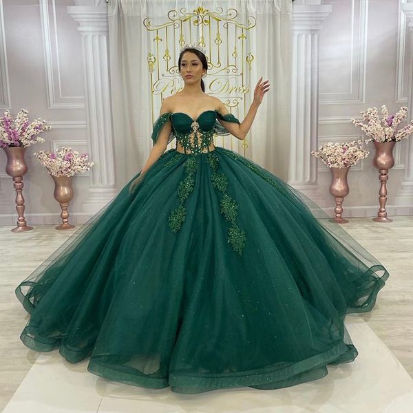 green glittering luxury crystal quinceanera dresses off shoulder applique beading birthday party ball gown vestidos de 15 anos, Blue;red
green glittering luxury crystal quinceanera dresses off shoulder applique beading birthday party ball gown vestidos de 15 anos, Blue;red