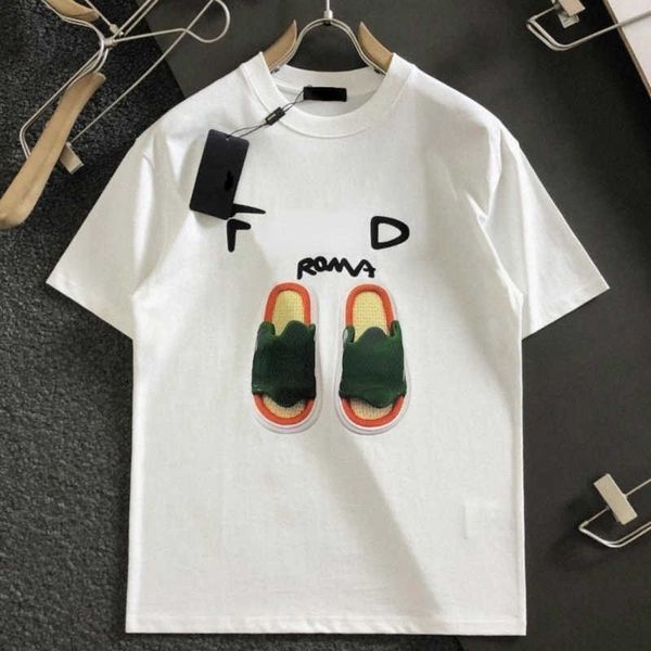 men women t shirt brand letters slippers printed short sleeve tshirt designer t-shirt cotton sweatshirt round neck men tee top, White;black
men women t shirt brand letters slippers printed short sleeve tshirt designer t-shirt cotton sweatshirt round neck men tee top, White;black