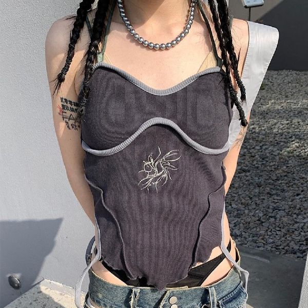 women s tanks camis vintage patchwork lace up women summer y2k streetwear sleeveless embroidery vest ladies aesthetic grunge slim 230308, White
women s tanks camis vintage patchwork lace up women summer y2k streetwear sleeveless embroidery vest ladies aesthetic grunge slim 230308, White