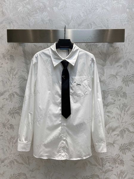 designer blouse womens summer spring white simple fashion loose fit classic triangle logo print badge tie decoration custom cotton fabric di
designer blouse womens summer spring white simple fashion loose fit classic triangle logo print badge tie decoration custom cotton fabric di