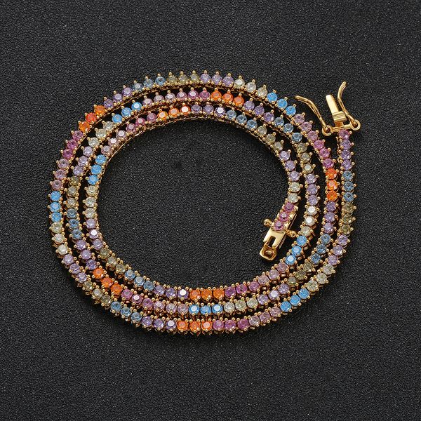 pendant necklaces fashion 2mm 3 prong colorful cz tennis chain iced out brass setting necklace cubic zircon jewelry bling bc140 230307, Silver
pendant necklaces fashion 2mm 3 prong colorful cz tennis chain iced out brass setting necklace cubic zircon jewelry bling bc140 230307, Silver