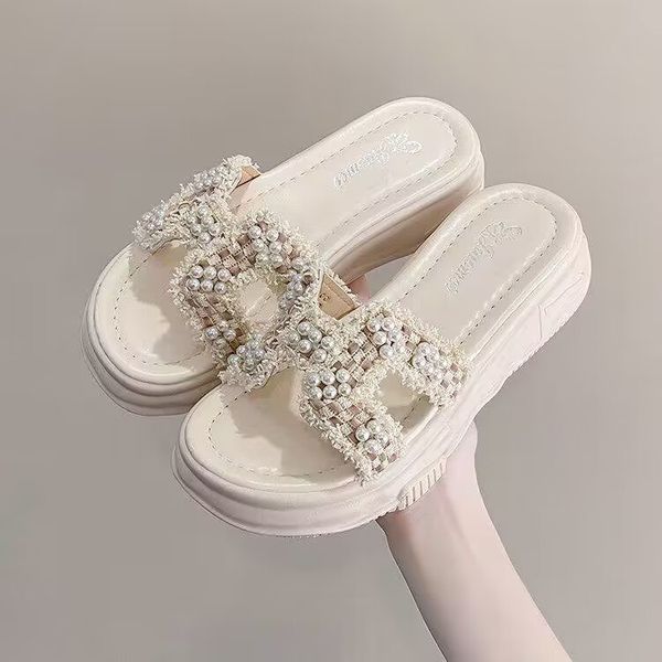 platform slippers summer outing fashion new muffin height sandals comfortable non-slip deodorization, Black
platform slippers summer outing fashion new muffin height sandals comfortable non-slip deodorization, Black