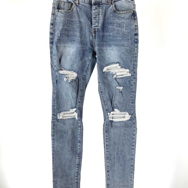 jeans men pants ammir iridescent damage slim stretch denim fashion designer brand niche ins celebrity casual leisure, Blue
jeans men pants ammir iridescent damage slim stretch denim fashion designer brand niche ins celebrity casual leisure, Blue