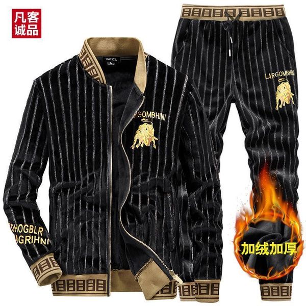 men s polos jiebao high end autumn and winter leisure sportswear suit men s plush thickened two piece set 230308, White;black
men s polos jiebao high end autumn and winter leisure sportswear suit men s plush thickened two piece set 230308, White;black