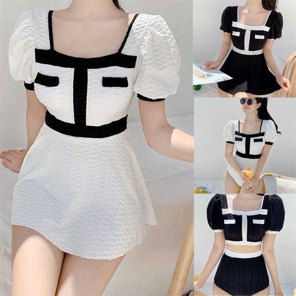 2023 new style small fragrant one-piece swimsuit female ins-french holiday spring, White;black
2023 new style small fragrant one-piece swimsuit female ins-french holiday spring, White;black