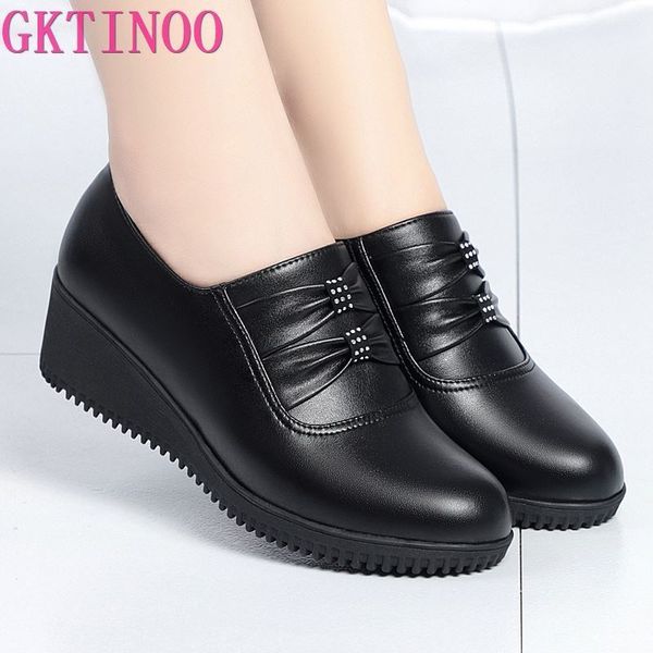 dress shoes gktinoo 2023 wedge shoe autumn winter slip on high heels round toe genuine leather casual ladies platform woman 230307, Black
dress shoes gktinoo 2023 wedge shoe autumn winter slip on high heels round toe genuine leather casual ladies platform woman 230307, Black
