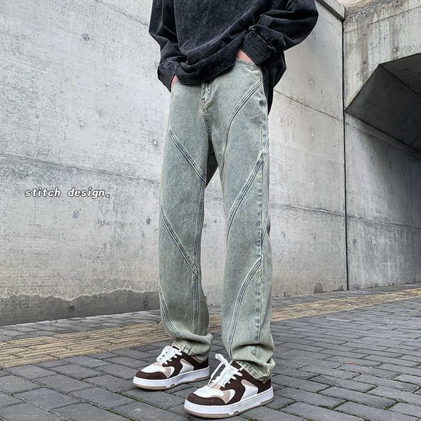 men's pants solid color vintage men's jeans fashion design splice straight oversize man denim pants streetwear hip hop casual trou, Black
men's pants solid color vintage men's jeans fashion design splice straight oversize man denim pants streetwear hip hop casual trou, Black