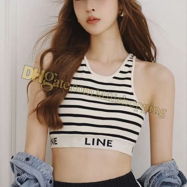 womens designers knit vest tanks t shirts designer striped letter sleeveless knits fashion style ladies, White
womens designers knit vest tanks t shirts designer striped letter sleeveless knits fashion style ladies, White