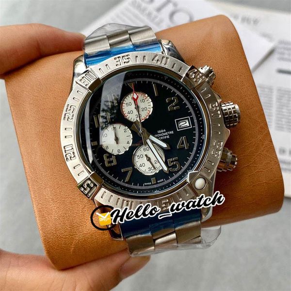 new 44mm ii steel case chronograph a13381111b2a1 mens watch black dial white subdial stainless steel bracelet watches hello 2720, Slivery;brown
new 44mm ii steel case chronograph a13381111b2a1 mens watch black dial white subdial stainless steel bracelet watches hello 2720, Slivery;brown