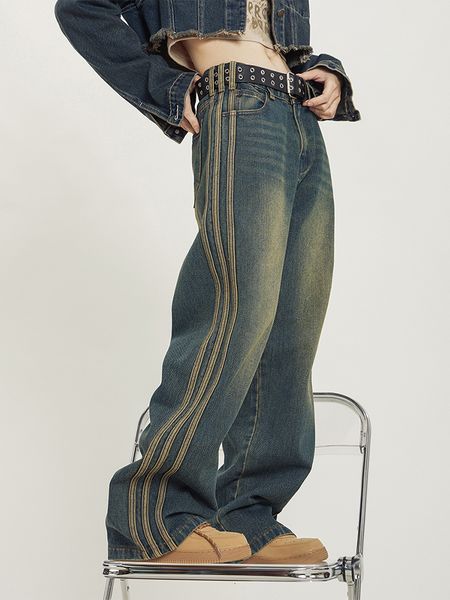 women's jeans korean fashion vintage high waist streetwear style blue pants wide leg baggy y2k denim trouser female clothes 230308
women's jeans korean fashion vintage high waist streetwear style blue pants wide leg baggy y2k denim trouser female clothes 230308