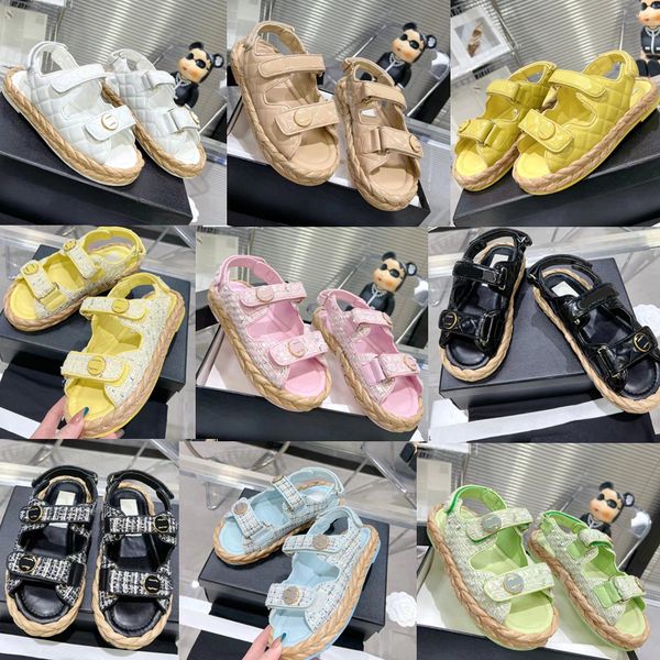 2023 designer luxury classic beach nylon clasp sandals women fashion leather hemp rope soled slippers spring summer lady outdoor platform fl, Black
2023 designer luxury classic beach nylon clasp sandals women fashion leather hemp rope soled slippers spring summer lady outdoor platform fl, Black