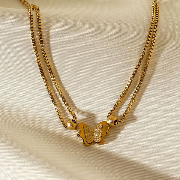 18k gold stereo butterfly bead box chain double bracelet women's cool wind jewelry wholesale, Golden;silver
18k gold stereo butterfly bead box chain double bracelet women's cool wind jewelry wholesale, Golden;silver