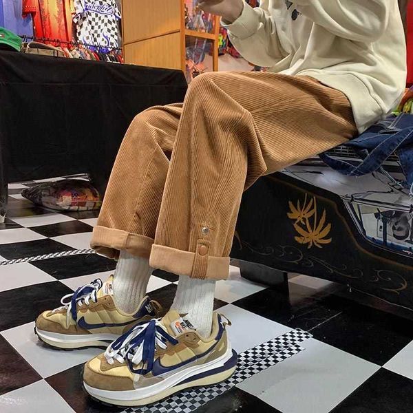 men's pants vintage men's casual corduroy pants fashion leg curling design straight casual trousers streetwear hip hop male pant z, Black
men's pants vintage men's casual corduroy pants fashion leg curling design straight casual trousers streetwear hip hop male pant z, Black