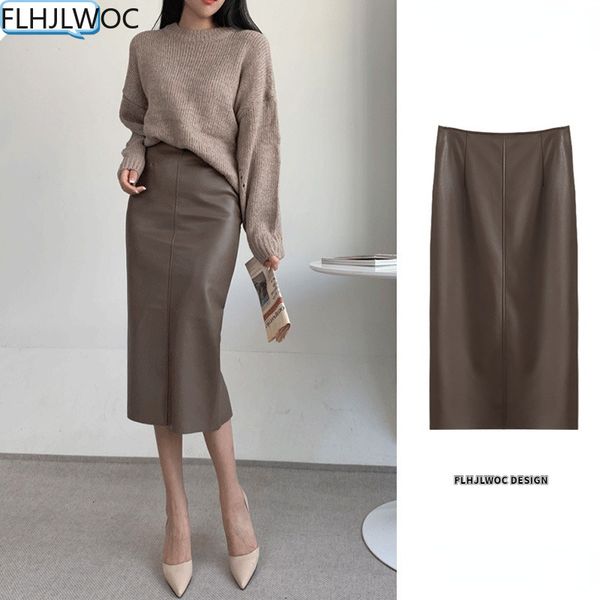 skirts fake leather pu skirt high waist bandage hip one-step retro temperament girls women solid fashion mid-llength split slit skirts 23030, Black
skirts fake leather pu skirt high waist bandage hip one-step retro temperament girls women solid fashion mid-llength split slit skirts 23030, Black