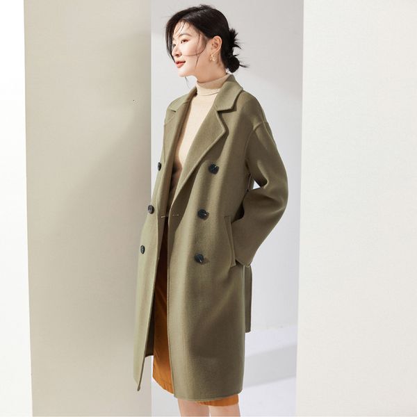 women's wool blends selling highend autumn and winter the cashmere coat women's long mm 230308, Black
women's wool blends selling highend autumn and winter the cashmere coat women's long mm 230308, Black