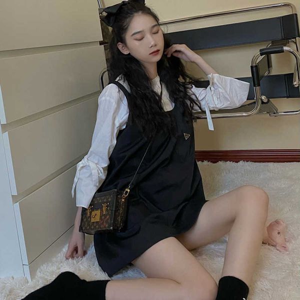 casual dresses designer triangle summer new slim loose and versatile womens dress sleeveless suspender vest a-line skirt, Black;gray
casual dresses designer triangle summer new slim loose and versatile womens dress sleeveless suspender vest a-line skirt, Black;gray