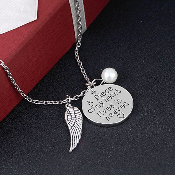 fashion woman necklace a piece of my heart in heaven letters designer south american wing imitation pearl pendant silver chain mens necklace
fashion woman necklace a piece of my heart in heaven letters designer south american wing imitation pearl pendant silver chain mens necklace