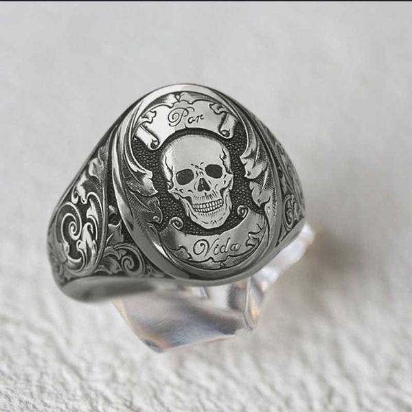 vintage domineering skull rings for women men punk rock creative flower pattern skeleton biker ring hip hop jewelry party gifts, Silver
vintage domineering skull rings for women men punk rock creative flower pattern skeleton biker ring hip hop jewelry party gifts, Silver