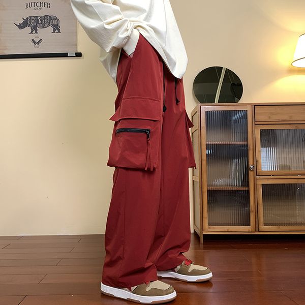 men's pants harajuku leg menwomen zip oversize pockets trousers high street style sweatpants y2k streetwear fashion 230307, Black
men's pants harajuku leg menwomen zip oversize pockets trousers high street style sweatpants y2k streetwear fashion 230307, Black