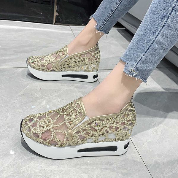 dress shoes wedge casual shoes woman summer 2022 gold sequin mesh vulcanized shoes rubber sole slip on comfortable female shallow sneakers, Black
dress shoes wedge casual shoes woman summer 2022 gold sequin mesh vulcanized shoes rubber sole slip on comfortable female shallow sneakers, Black