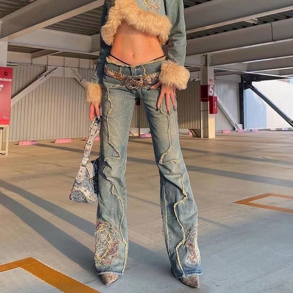 women's jeans fairycore flared retro aesthetic y2k streetwear low waist denim pants embroidery chic design womens trousers 230308, Blue
women's jeans fairycore flared retro aesthetic y2k streetwear low waist denim pants embroidery chic design womens trousers 230308, Blue
