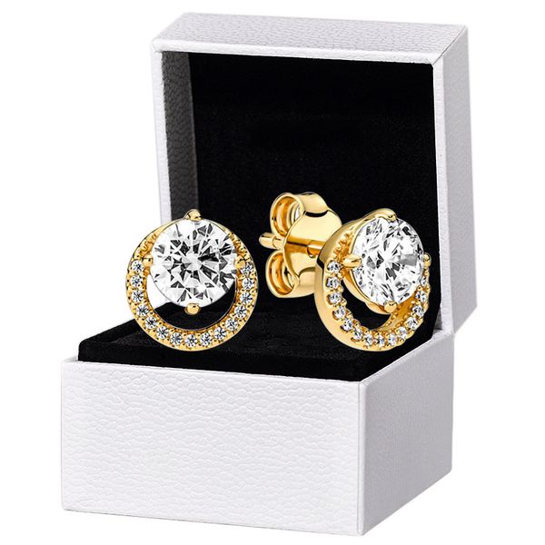 gold plated round halo stud earrings for pandora 925 sterling silver wedding designer jewelry for women girlfriend gift cz diamond earring w, Golden;silver
gold plated round halo stud earrings for pandora 925 sterling silver wedding designer jewelry for women girlfriend gift cz diamond earring w, Golden;silver