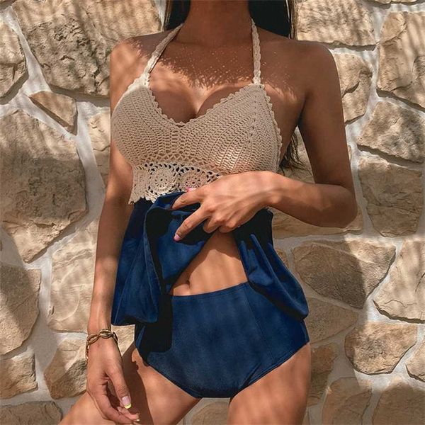 2023 new korean knitted bikini back high waist covering belly slim fashion personality split swimwear women, White;black
2023 new korean knitted bikini back high waist covering belly slim fashion personality split swimwear women, White;black
