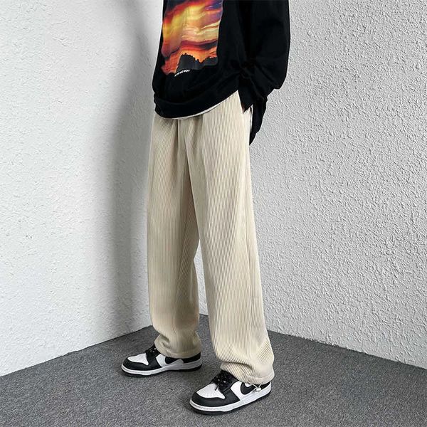 men's pants 2023 new corduroy men's casual pants drawstring designer loose straight trousers for man streetwear solid color male p, Black
men's pants 2023 new corduroy men's casual pants drawstring designer loose straight trousers for man streetwear solid color male p, Black