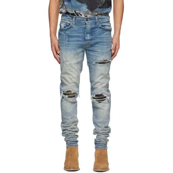 jeans men pants ammir high street cutting dirty damage wrinkles water lines holes fashion designer brand niche ins celebrity casual leisure, Blue
jeans men pants ammir high street cutting dirty damage wrinkles water lines holes fashion designer brand niche ins celebrity casual leisure, Blue