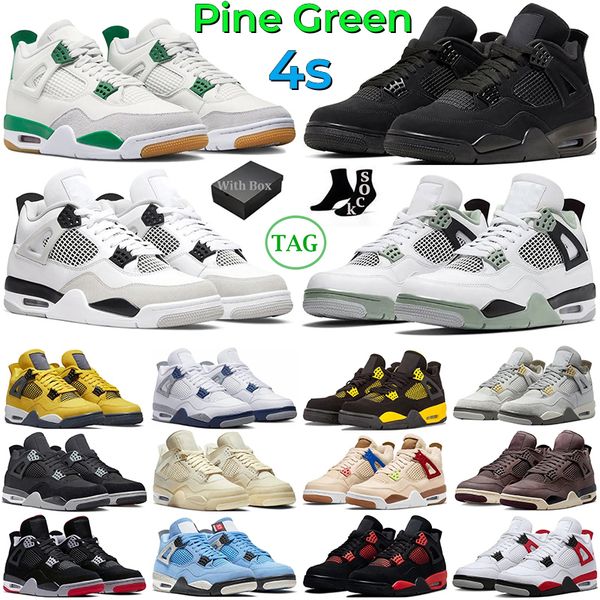 2023 j4 with box pine green 4 basketball shoes men women jumpman 4s military black cat midnight navy white cement pn dust
2023 j4 with box pine green 4 basketball shoes men women jumpman 4s military black cat midnight navy white cement pn dust