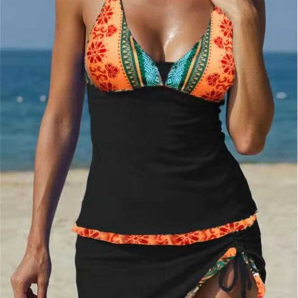 new bikini swimsuit women's seaside resort drawstring v-neck split women, White;black
new bikini swimsuit women's seaside resort drawstring v-neck split women, White;black