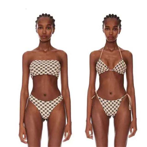 new misbhv printed bra bikini swimsuit women's slim two piece set split style, White;black
new misbhv printed bra bikini swimsuit women's slim two piece set split style, White;black