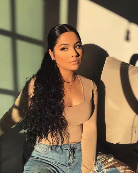 fashion curly ponytail hairstyle deep wave drawstring ponytail hairpiece 100g-160g clip in raw cambodian hair ponytail extension 1b natural, Black
fashion curly ponytail hairstyle deep wave drawstring ponytail hairpiece 100g-160g clip in raw cambodian hair ponytail extension 1b natural, Black