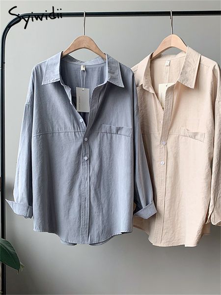 women's blouses shirts syiwidii women white shirts spring autumn fashion loose style turn down collar long sleeve blouse button up offi
women's blouses shirts syiwidii women white shirts spring autumn fashion loose style turn down collar long sleeve blouse button up offi