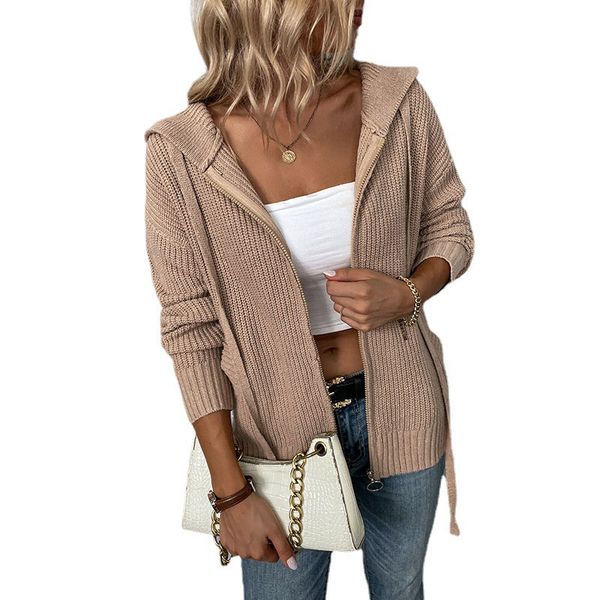 hooded zipper closure cardigan casual women's sweaters drawstring lady basic knits coat with loose regular long sleeves solid color fa, White;black
hooded zipper closure cardigan casual women's sweaters drawstring lady basic knits coat with loose regular long sleeves solid color fa, White;black