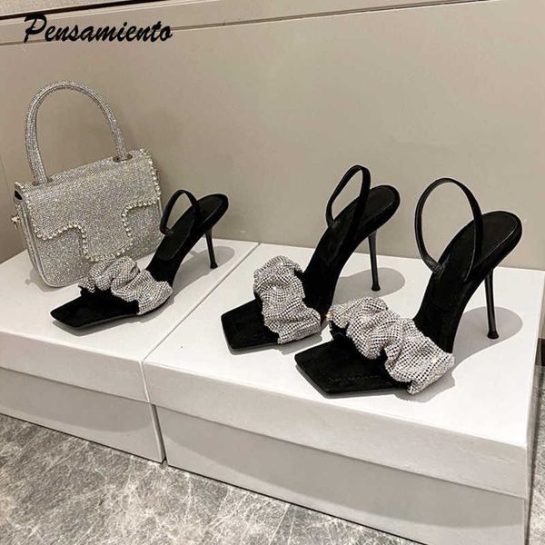 sandal 2023 star style luxury rhinestones women sandals elegant stiletto high heels slingback gladiator sandals summer party prom shoes 2303, Black
sandal 2023 star style luxury rhinestones women sandals elegant stiletto high heels slingback gladiator sandals summer party prom shoes 2303, Black