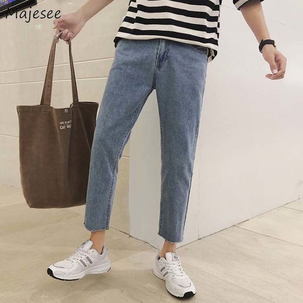 men's jeans autumn men pencil jeans slim straight ankle length denim trousers fur-line vintage student fashion high street pantalones, Blue
men's jeans autumn men pencil jeans slim straight ankle length denim trousers fur-line vintage student fashion high street pantalones, Blue