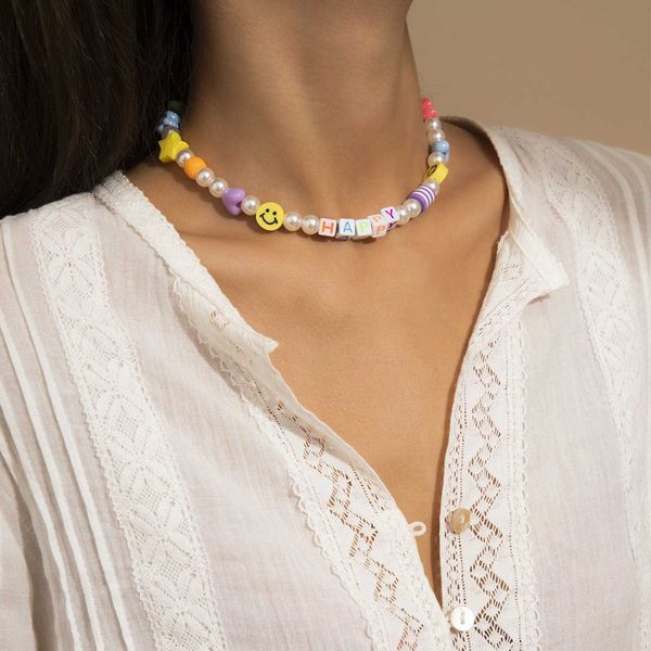 pendant necklaces hip pop acrylic beads necklace 2021 colorful round bead choker smile necklace for women girl beach bohemian jewelry l23030, Silver
pendant necklaces hip pop acrylic beads necklace 2021 colorful round bead choker smile necklace for women girl beach bohemian jewelry l23030, Silver